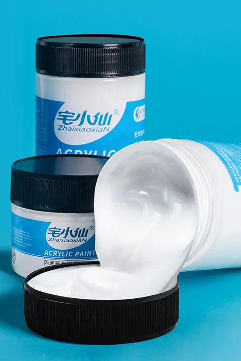 白色アクリル塗料 500ml【防水・日焼け防止・色落ちしない】100mlチタンホワイト染料【壁画・300ml・DIY・子供の絵画用】