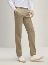 竹繊維使用のスリムストレートパンツ【ビジネスカジュアル・男性用・春夏向け】（セットアップ対応）