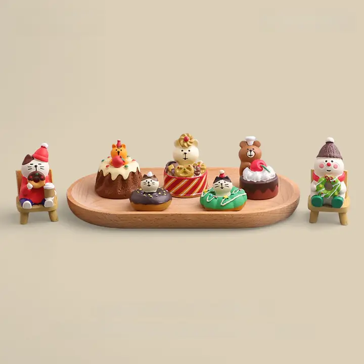 クリスマス仕様のクマ型クッキー装飾置物【卓上・玄関デコレーション・ギフト用】