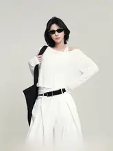 Uネックノースリーブタイトフィットトップス【ウエストシェイプ・肩出しスタイル・夏用】（セットアップ対応）