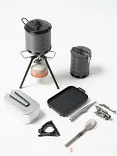 アウトドア用調理器具 軽量クッカー【お湯を沸かす・簡単調理・キャンプ対応】（セットアップ対応）