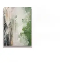 手描きの孤独で侘び寂びのリビング装飾用オイル画【純手工・テクスチャ付き】