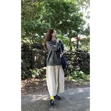 100%羊毛のツイストデザインカラフルニ  ットセーター【冬用・丸首・長袖】