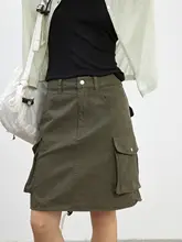 レトロな工業系デザインのミニスカート【夏用・小柄サイズ】（セットアップ対応）