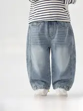 子供用デニムパンツ【秋春用・柔らかくて色落ちしにくい・ルーズフィット】