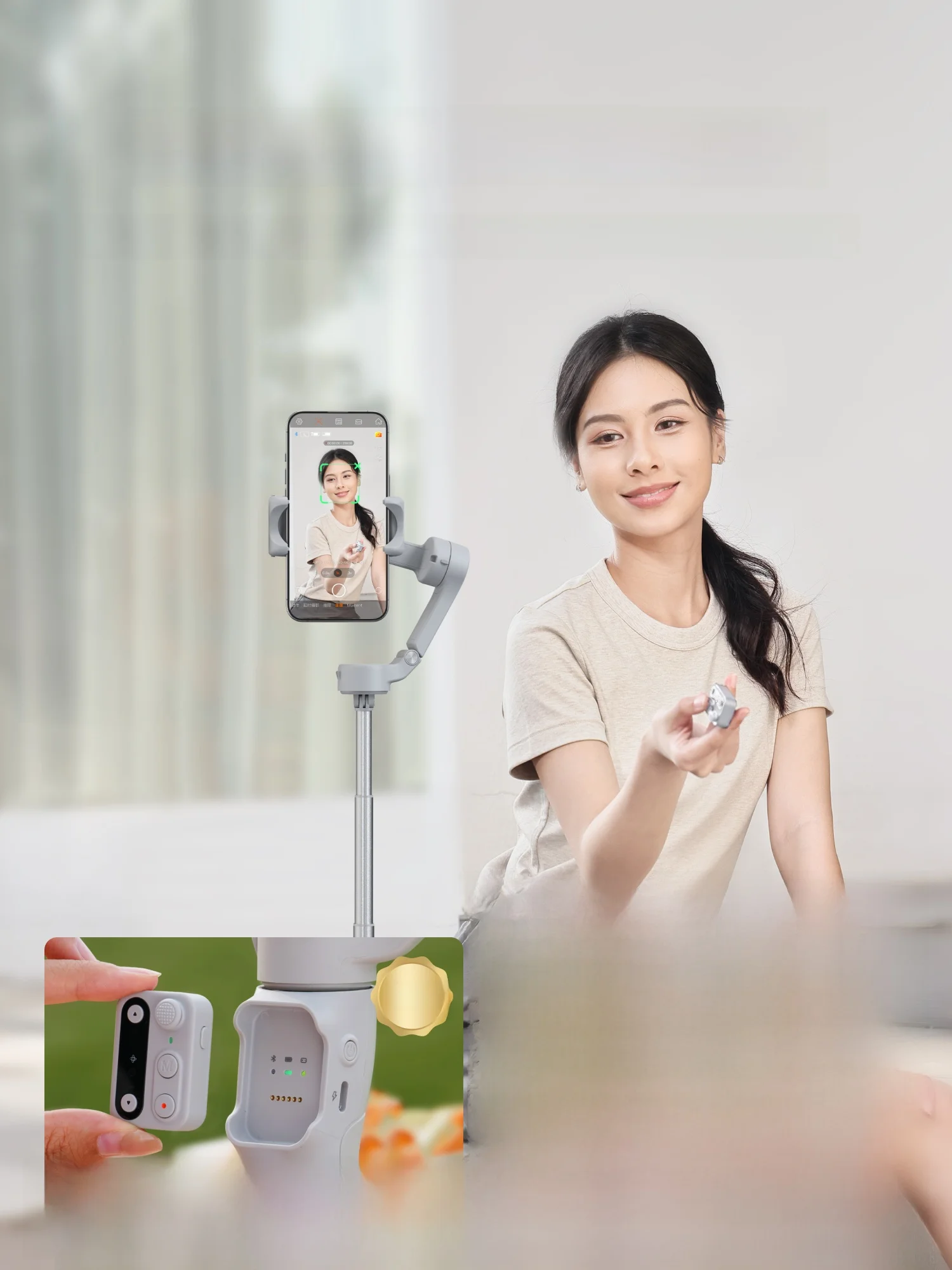 スマホで動画を作るには三軸ジンバル付き自撮り棒が最適