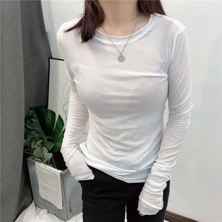 快適な着心地の長袖Tシャツ【薄手・通気性・女性用・防晒】