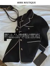 全羊毛 ブラック ダブルフェイス コート【スーツカラー・秋冬用】