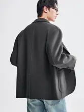 ウール混双面デザイン メンズジャケット【秋冬用・軽量ビジネスカジュアル】