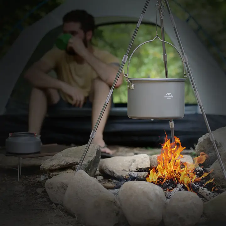 Naturehike 46人用アウトドアキャンプ吊り鍋【ポータブル調理器具・水沸かし用】
