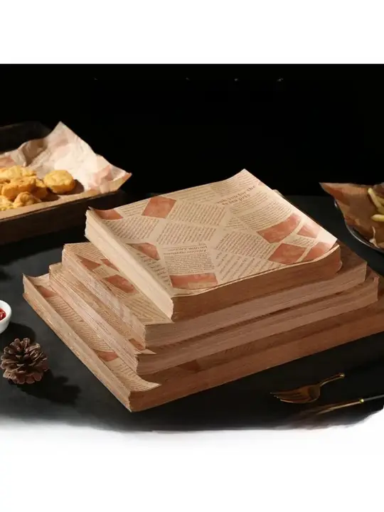 油を吸収する食品級防油紙【烘焙用・鶏肉巻き・ハンバーガー・フライドポテト包装用】