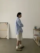 夏用アメリカンレトロスタイルのダブルプリーツショートパンツ【男女兼用・フィット・カジュアル】