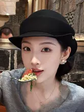ウールの帽子 女性用 秋冬用 暖かいフィッシャーマンハット