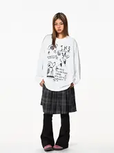 小犬プリントの長袖Tシャツ【カジュアル・ゆったりフィット・春秋用】