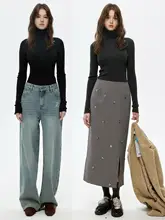 SOUNDSAROUND オリジナルデザイン ウール フィットニットセーター【洗濯機可・高密度ニット・女性用】