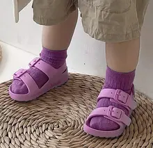 子供用夏用サンダル【軽量EVA素材・滑り止め・オープントゥ・男女兼用】