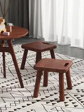 無垢材 取っ手付きスツール 家庭用 リビング 玄関 用靴椅子 幼児教育用椅子