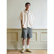 重水洗い加工のヴィンテージ風ショートパンツ【夏用・メンズ・カジュアル】
