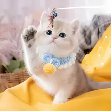 可愛い猫用エプロン【手編み・撮影用・装飾首輪】