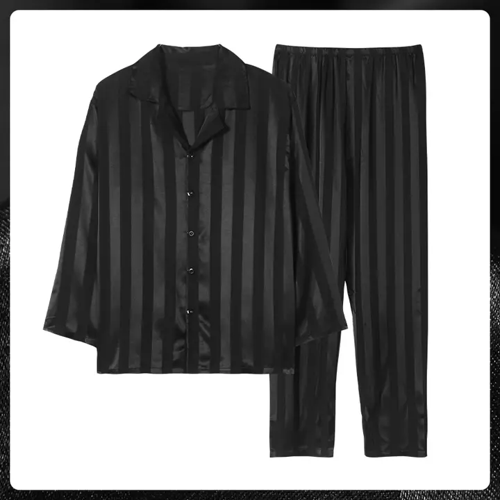 ストライプ柄の長袖ルームウェア【極上の柔らかさ・春秋用・夏用】（セットアップ対応）