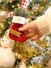 クリスマスツリー装飾用ミニソックス型オーナメント【肉桂の香り・ドア飾り・車載用】