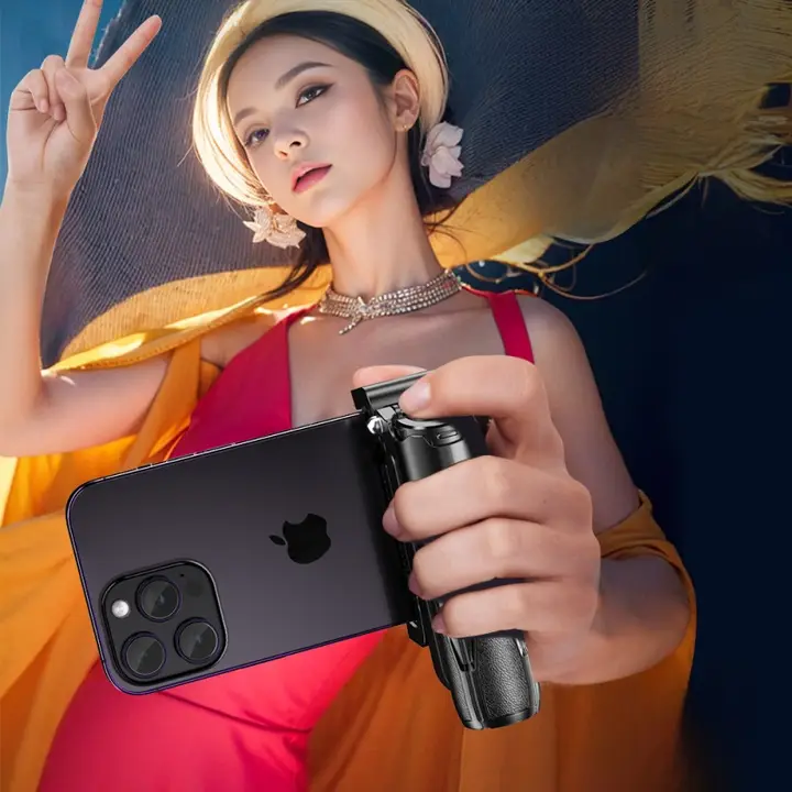 Bluetoothズームスマホ用ミニ自撮り棒【三機能・旅行用・持ち運び便利・安定性抜群】