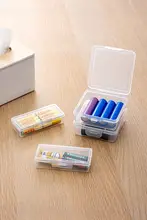 家庭用電池収納ボックス【小型・携帯便利・プラスチック製・防湿】