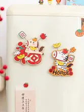 ドアステッカー オーナメント 立体 馬のキャラクター 縁起物 玄関 クローゼット 窓 お正月 迎春 インテリア