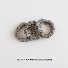 サテン風 褶皺ヘアゴム【高弾力・耐久性・簡約デザイン】
