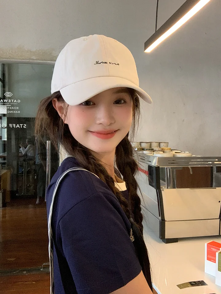 ユニークロゴデザインのキャップ【夏用・ソフトトップ・UVカット・女子用】