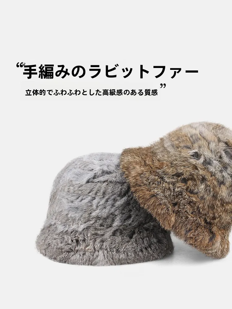 ウサギ毛製フェルトハット：秋冬用耳あて付き帽子の保温性と着用感