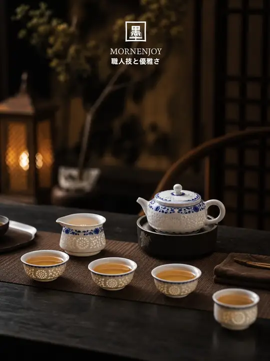 高級景德鎮製茶器セット【家用・中華風・茶道具】（セットアップ対応）