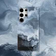 抽象雲霧アートスマートフォンケース【液体肌触り・ハードシェル・全包・マット仕上げ・超薄型】
