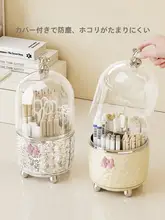 高級感あふれる大容量の回転ペンホルダー【蓋付き・デスク用・仕切り付き】