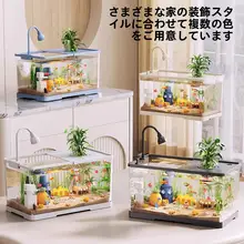 小型エコ水槽【デスク用・循環式・酸素供給】