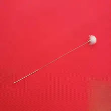 耳掃除用 銀針タイプ 白鹅绒付き ステンレス製 耳道クリーニングスティック【中小号・弾力細柄】