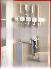 穴あけ不要の壁掛け収納棚【浴室・トイレ用・掃除道具収納】
