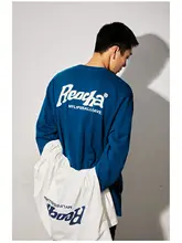 REOCHA ロゴプリント メンズ長袖Tシャツ【秋冬・純綿・ラウンドネック・カジュアル】