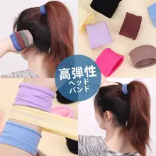 高いポニーテールに最適！滑らないヘアゴム【ワイドバンド・高弾力・シームレス】