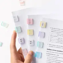 透明カラーファイルクリップ【オフィス・学生用・書類整理・滑り止め機能】