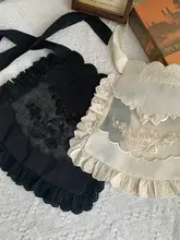 バラ柄デザインの刺繍エプロン【特別加工・両色使い】