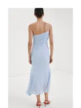 アシンメトリーな中長丈のフリルキャミソールドレス【夏用・女性用】