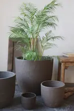 北欧風 陶製花鉢【シンプルデザイン・高級感・リビング用・グリーン植物向け】