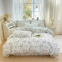 寝具 四点セット 春秋向け 100%綿 ナチュラルスタイル