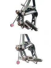 ハートデザインの折りたたみ自転車用超軽量シフト＆ブレーキケーブルキャップ