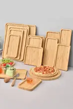木製の和風茶托【パン・ケーキ用の実木トレイ】