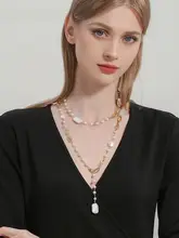 バロックパールのロングネックレス【シンプルで上品・母の日ギフトに最適】