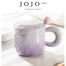カバーとスプーン付き マグカップ【デザイン性の高い・女性向け・コーヒー用】