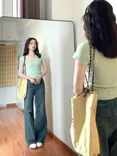 グリーンアイスシルクニットショートスリーブTシャツ【夏用・フィットデザイン・ショート丈】