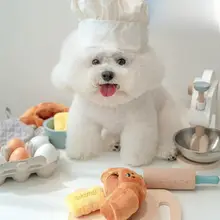 カラフルなペット用ドッグホーンぬいぐるみ【音声機能付き・猫犬用】